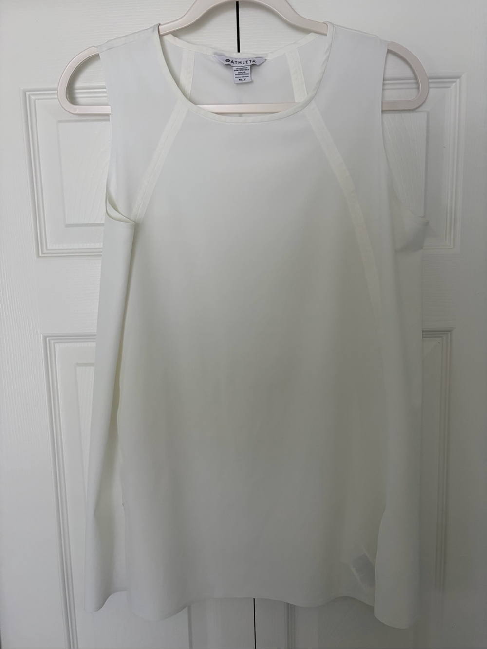 Athleta White Sleeveless Tunic Top